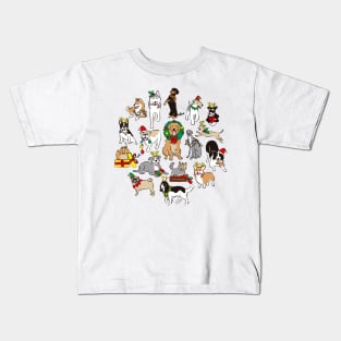 Happy Dogs Christimas Kids T-Shirt